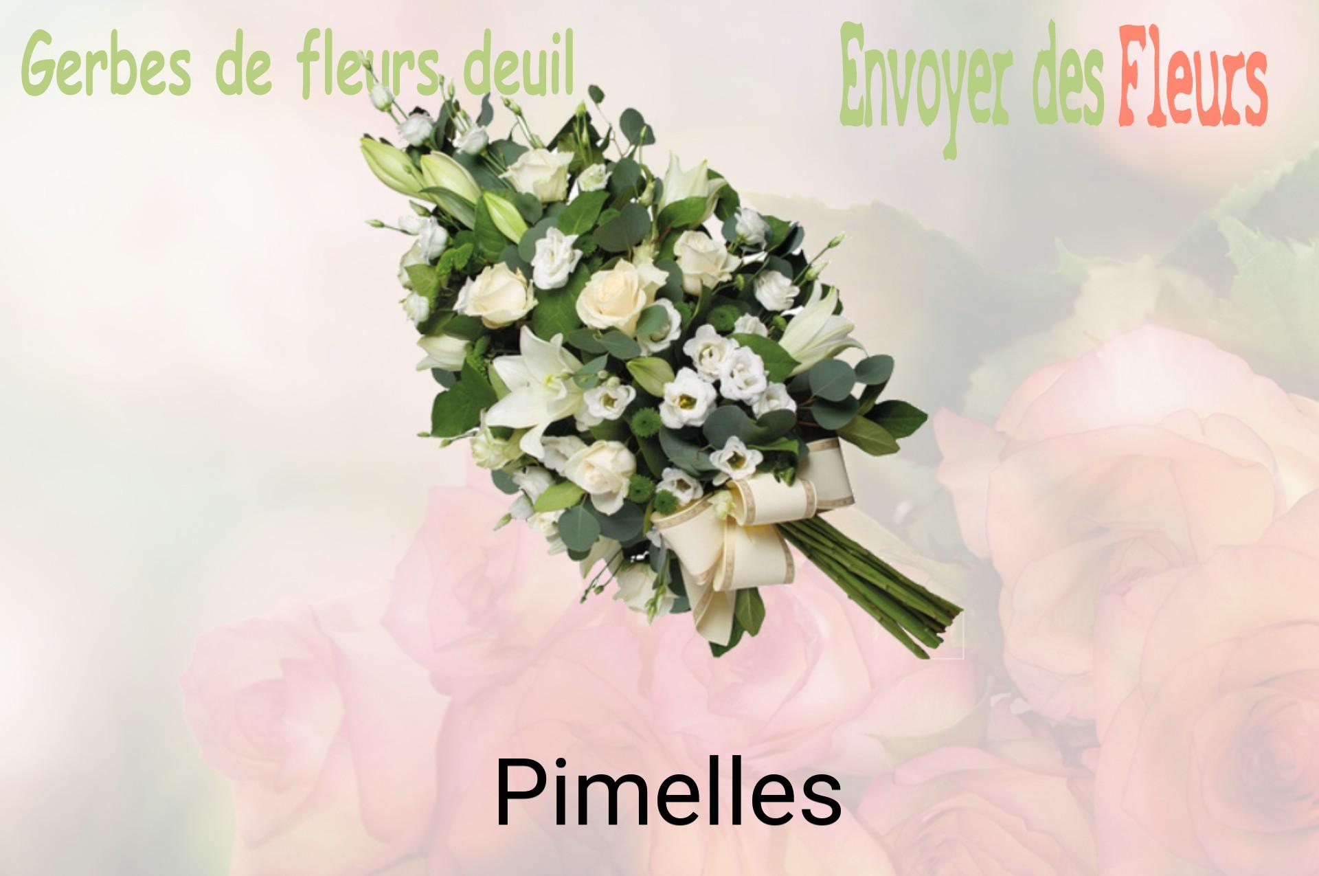 Gerbe de fleurs de deuil livrée à Pimelles